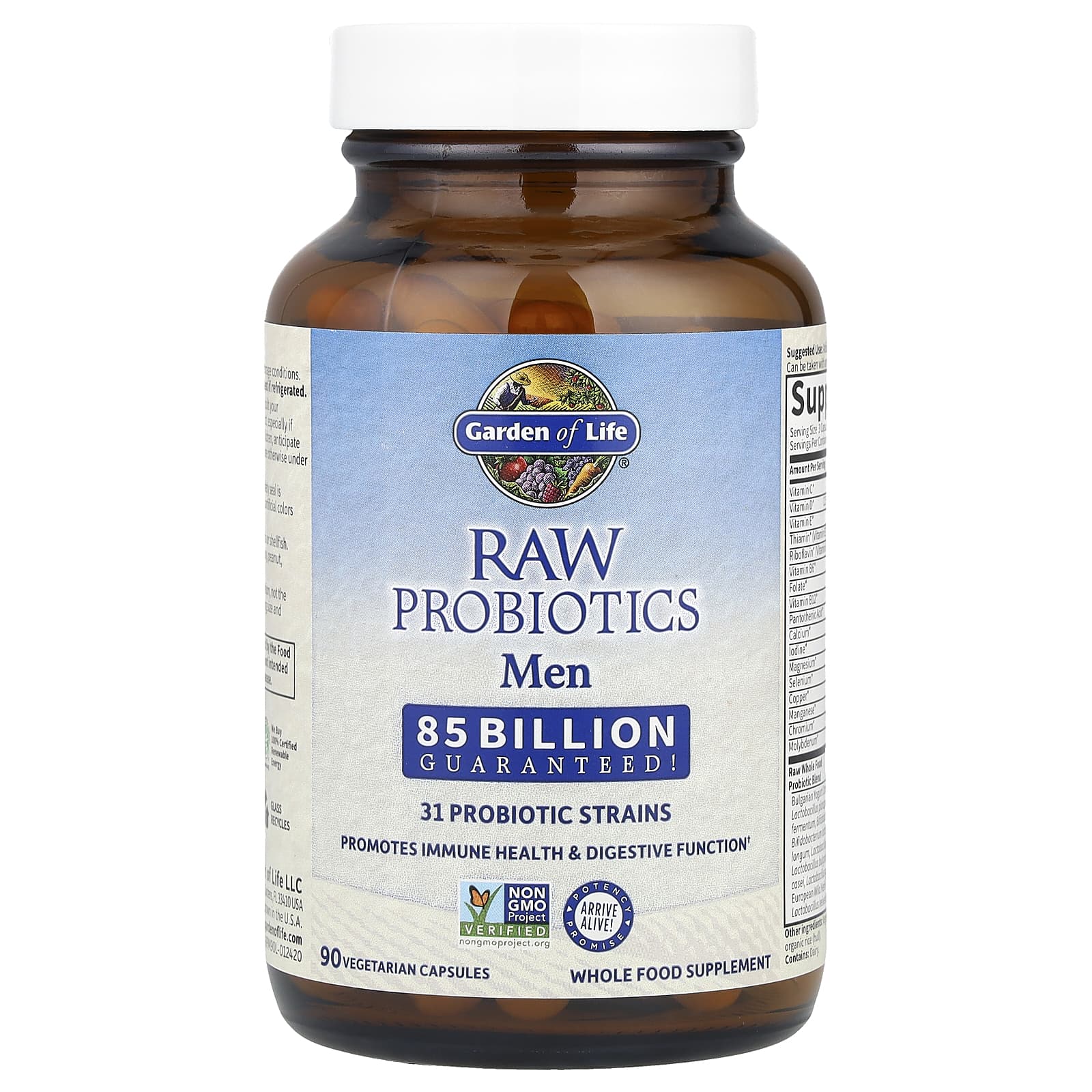 Garden of Life, RAW Probiotics, Men, 90 Vegetarian Capsules