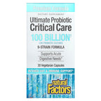 Natural Factors, Ultimate Probiotic, Critical Care, 100 Billion CFU, 30 Vegetarian Capsules