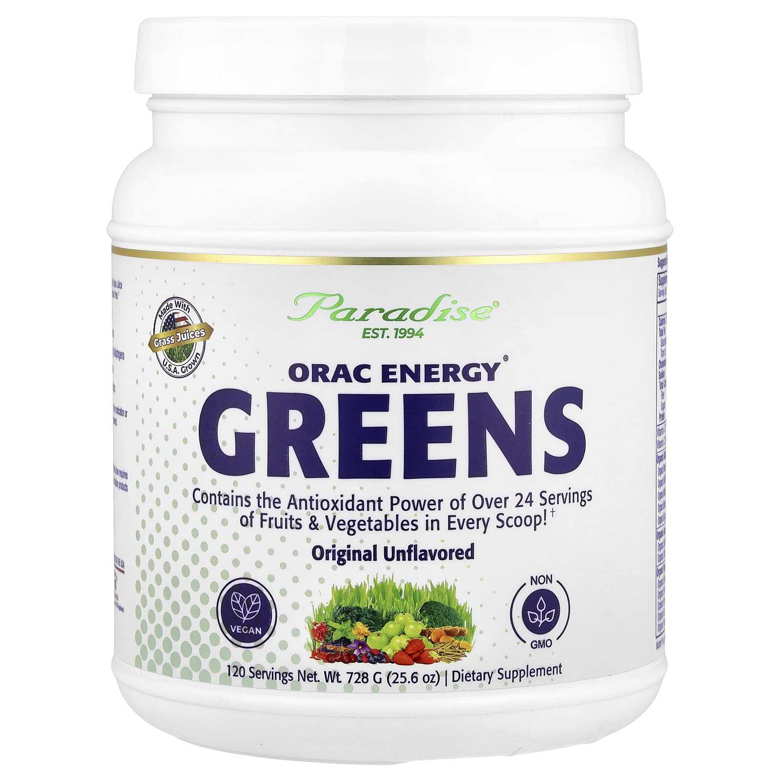 Paradise Herbs, ORAC Energy® Greens, Original Unflavored , 25.6 oz (728 g)