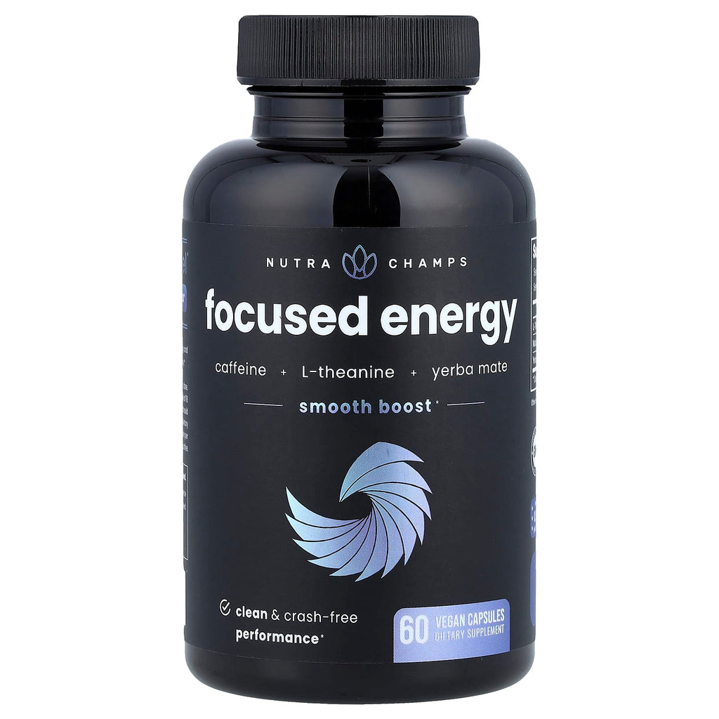 NutraChamps, Focused Energy, 60 Vegan Capsules