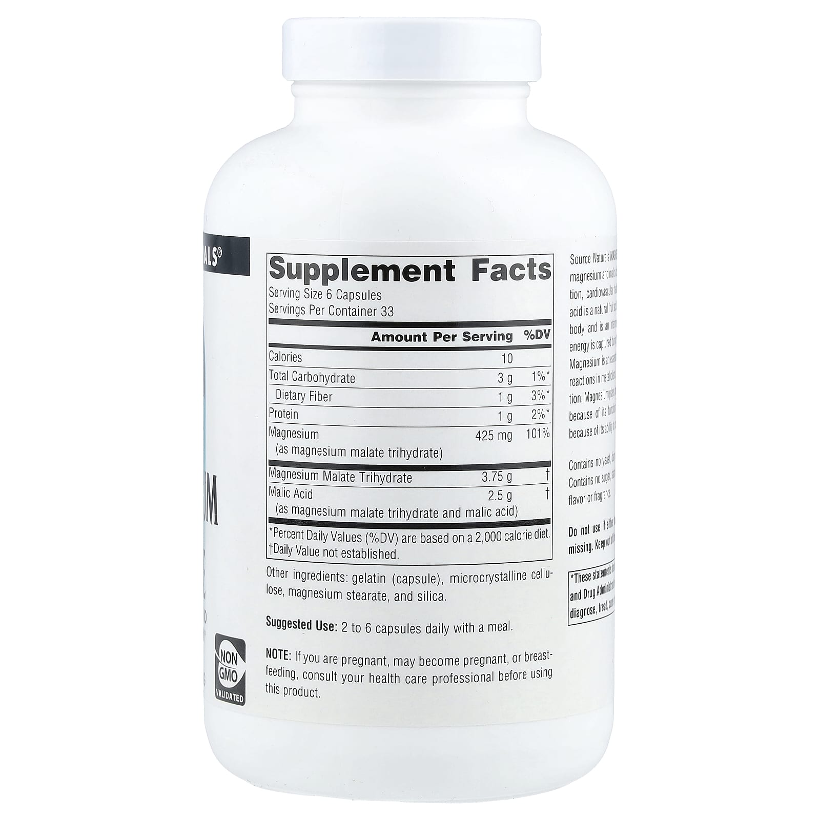 Source Naturals, Magnesium Malate, 200 Capsules