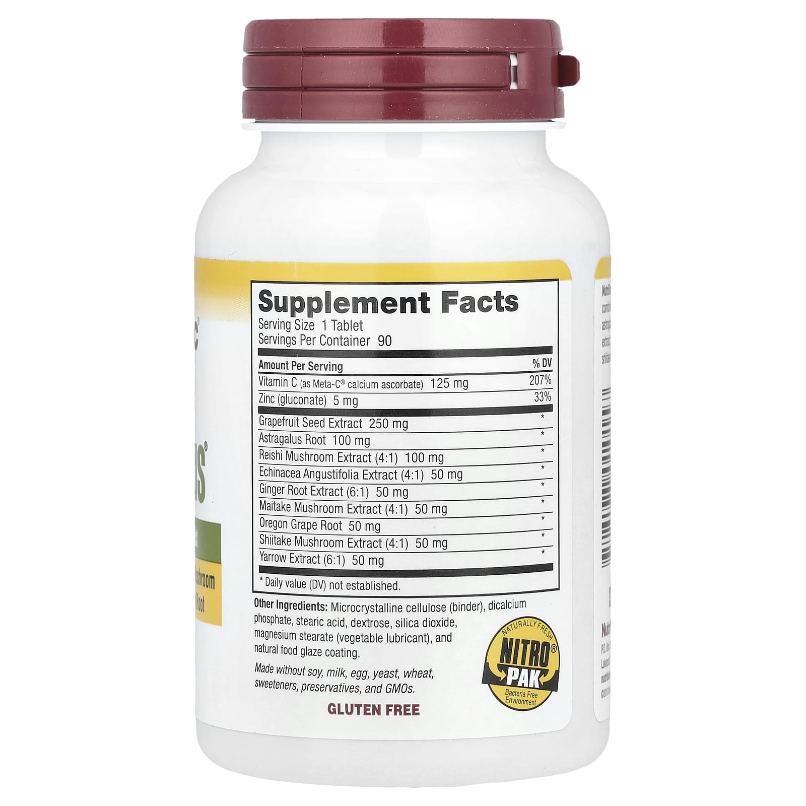 NutriBiotic, DefensePlus®, Maximum Strength, 90 Vegan Tablets