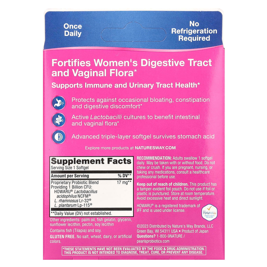 Nature's Way, Women's Probiotic Pearls, 1 Billion CFU, 30 Softgels