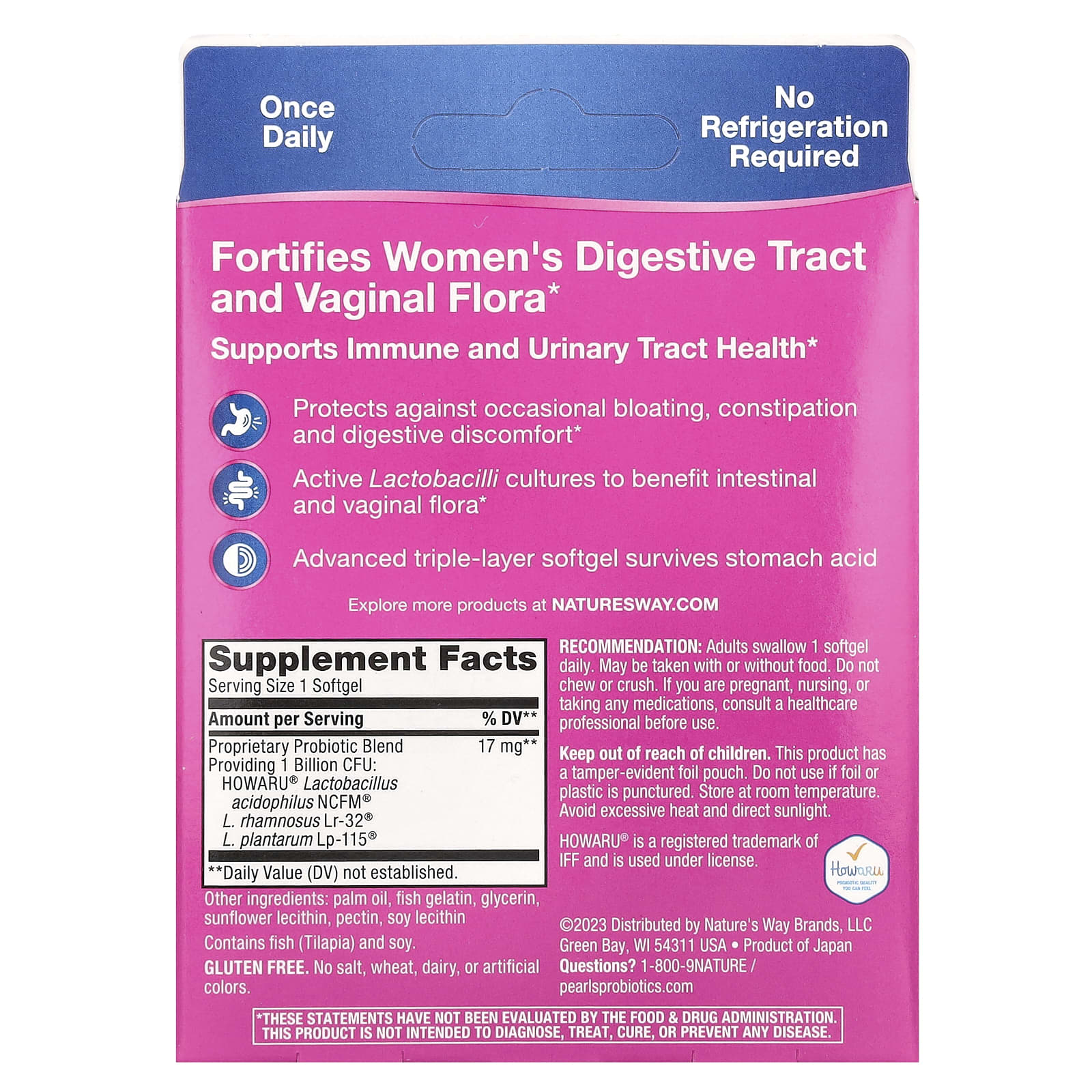 Nature's Way, Women's Probiotic Pearls, 1 Billion CFU, 30 Softgels