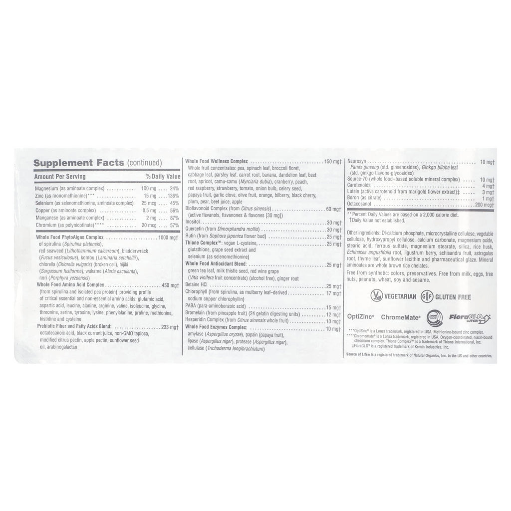 NaturesPlus, Source of Life, Ultra Mini-Tablets, Whole Life Energy Enhancer, 180 Tablets