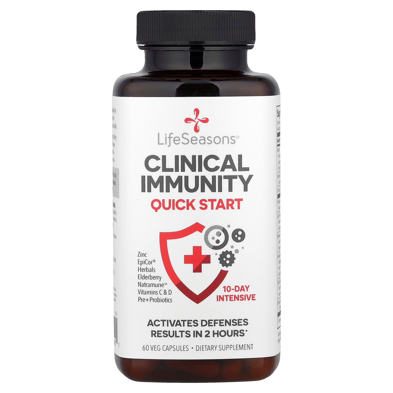 LifeSeasons, Clinical Immunity, Quick-Start, 60 Veg Capsules