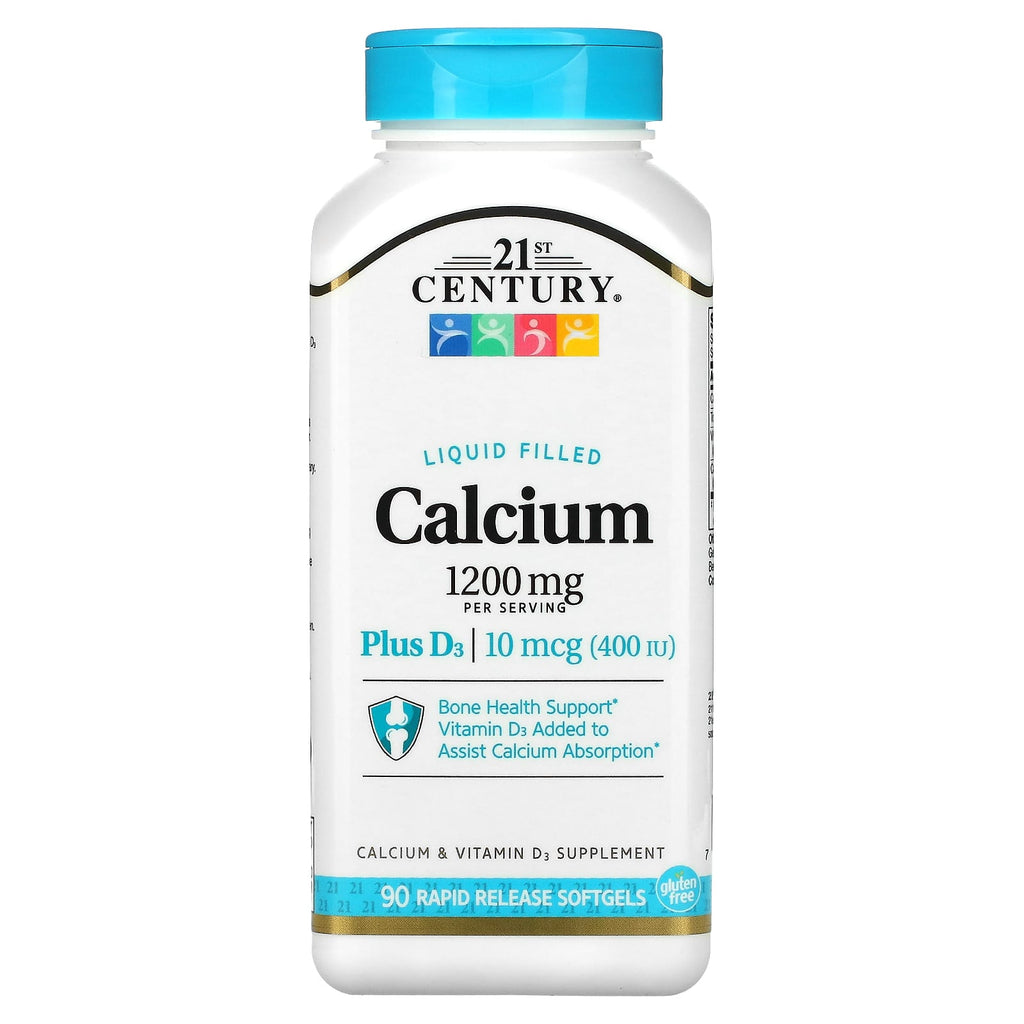 21st Century, Liquid Filled Calcium Plus D3, 90 Rapid Release Softgels
