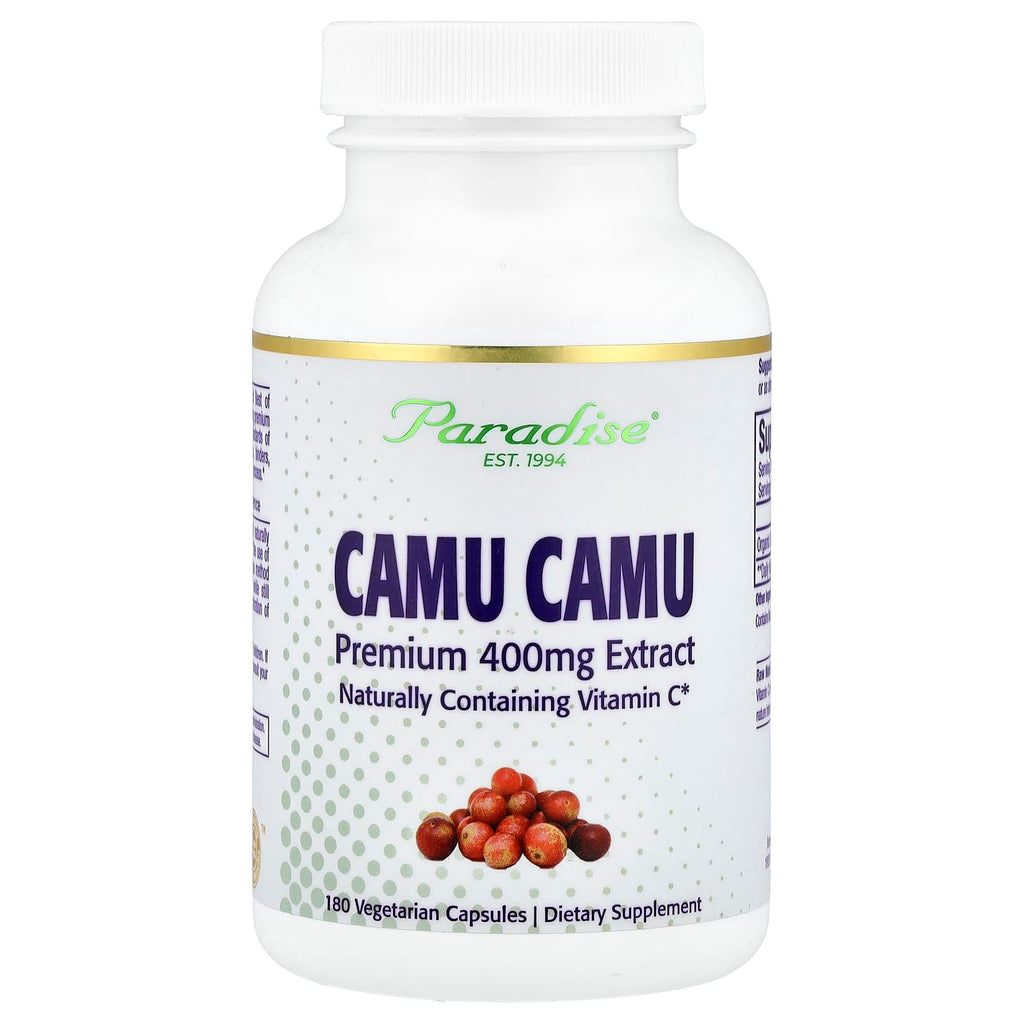 Paradise Herbs, Camu Camu Premium Extract, 400 mg, 180 Vegetarian Capsules