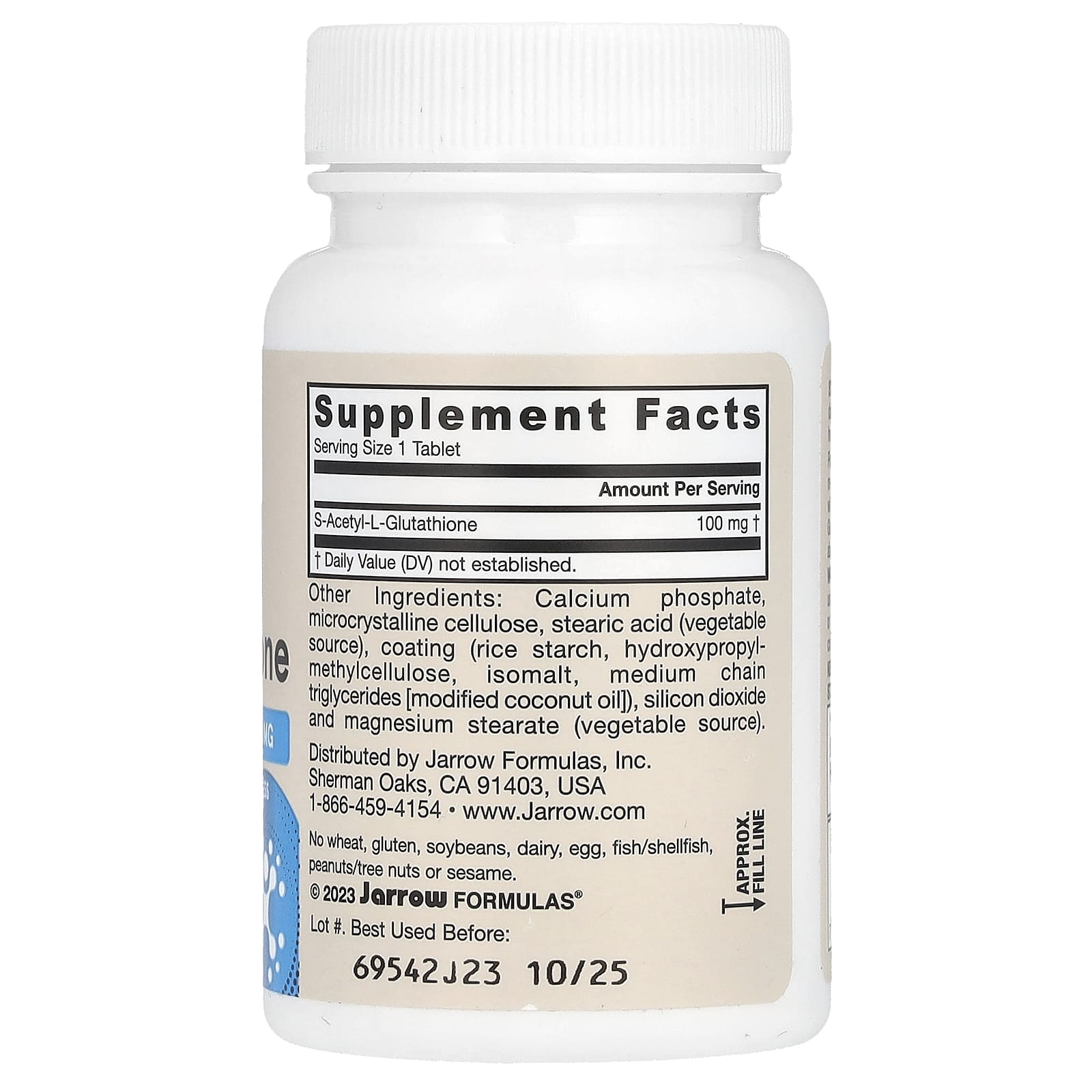 Jarrow Formulas, Vegan S-Acetyl L-Glutathione, 100 mg, 60 Tablets