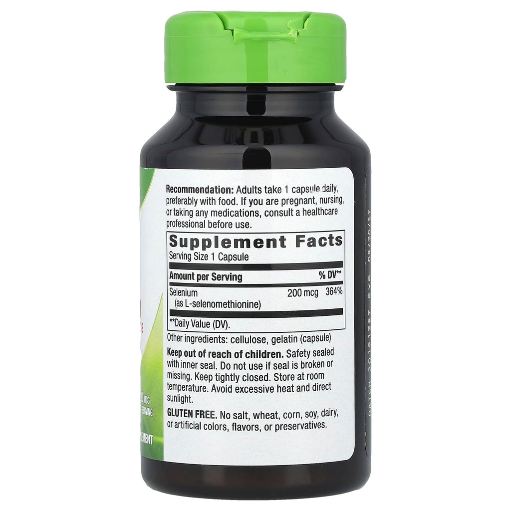Nature's Way, Selenium, 200 mcg, 100 Capsules