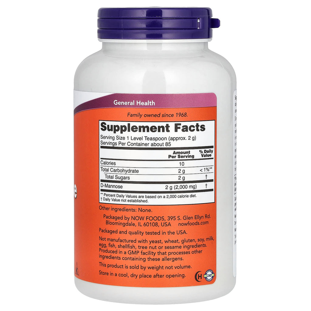 NOW Foods, D-Mannose Pure Powder, 6 oz (170 g)