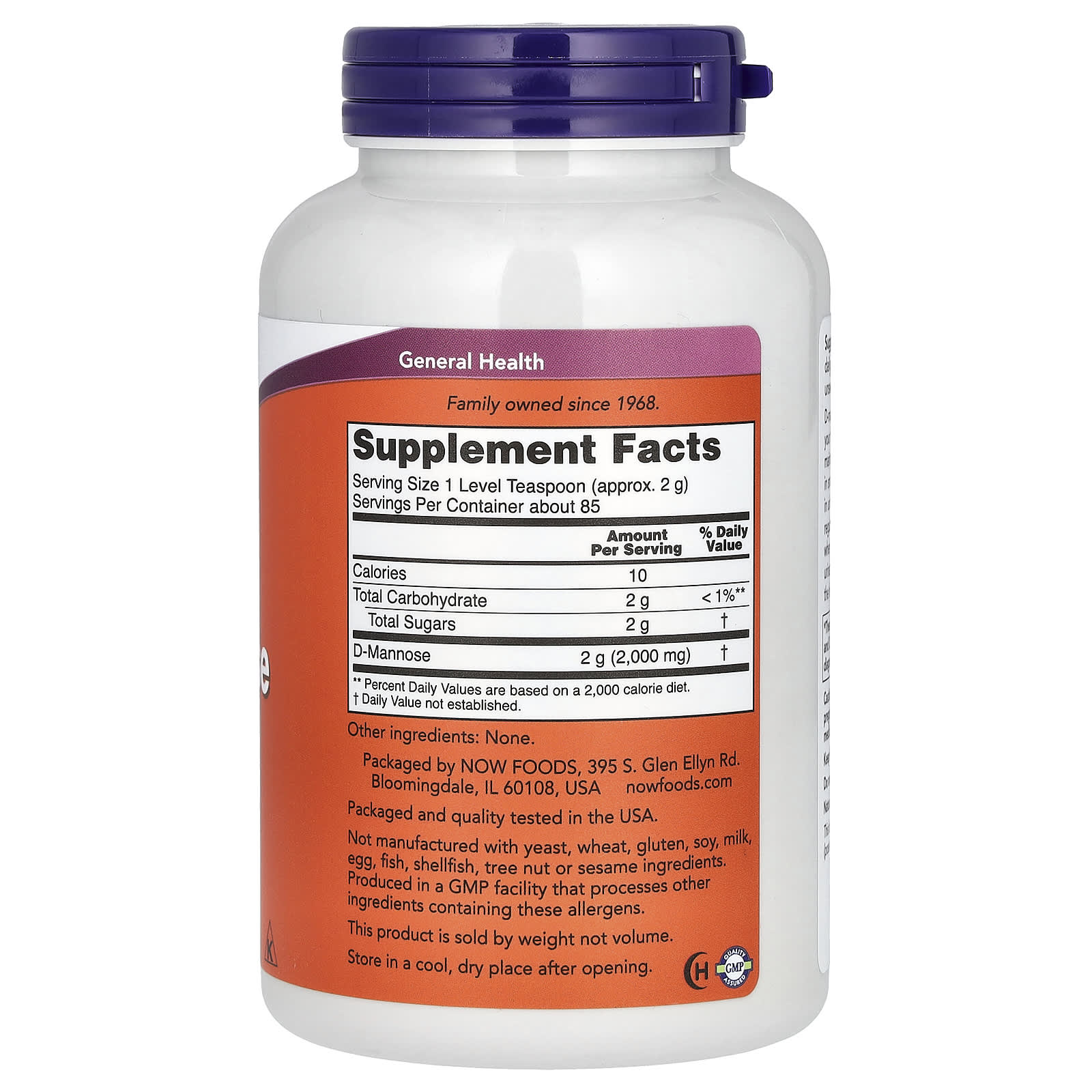 NOW Foods, D-Mannose Pure Powder, 6 oz (170 g)