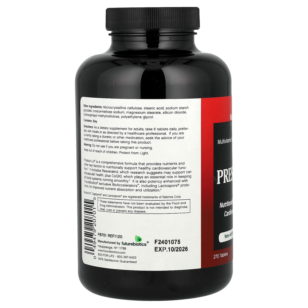 Futurebiotics, Pressur-Lo®, Multi Vitamin, Mineral & Herb Formula, 270 Tablets