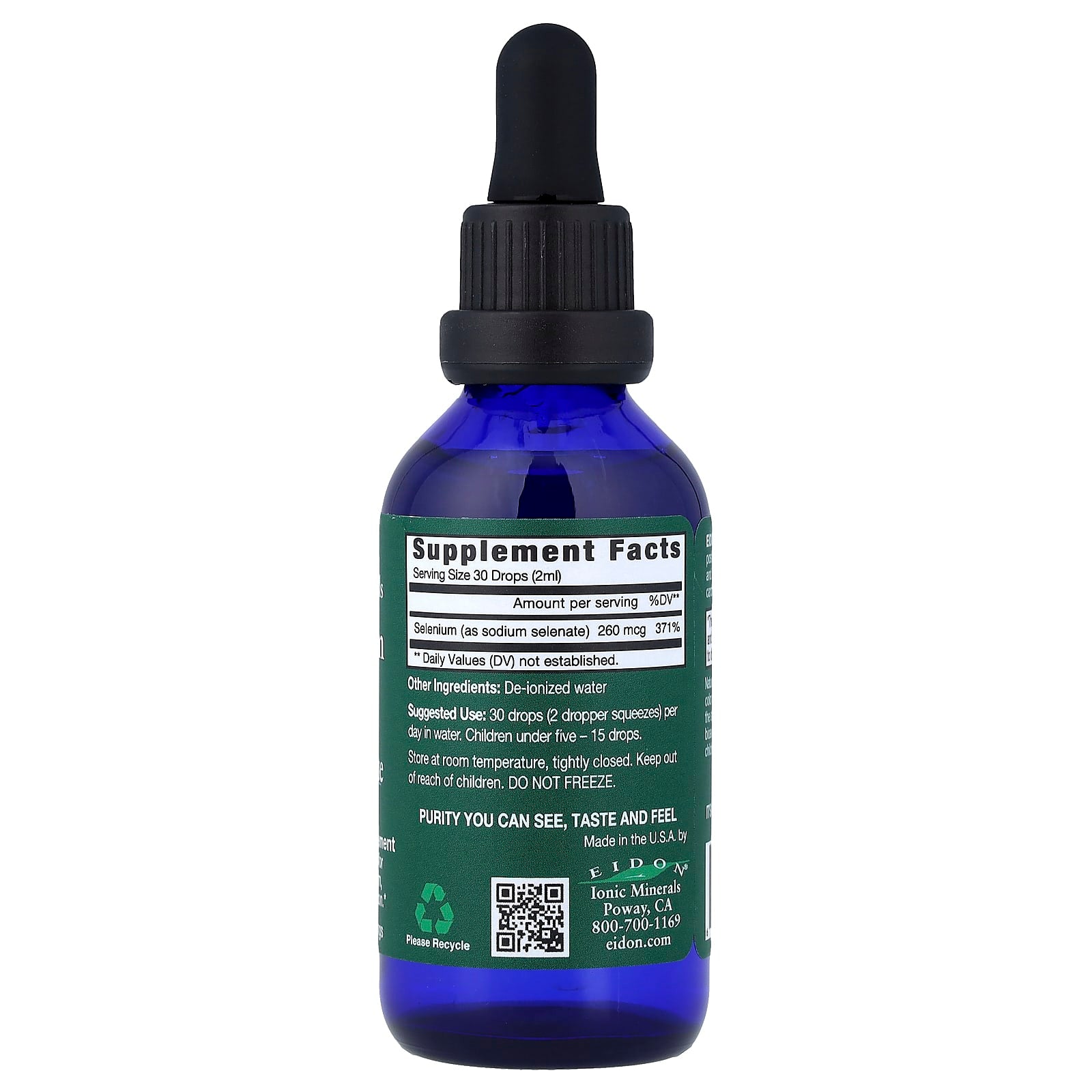 Eidon Ionic Minerals, Selenium, Liquid Concentrate, 2 oz (60 ml)