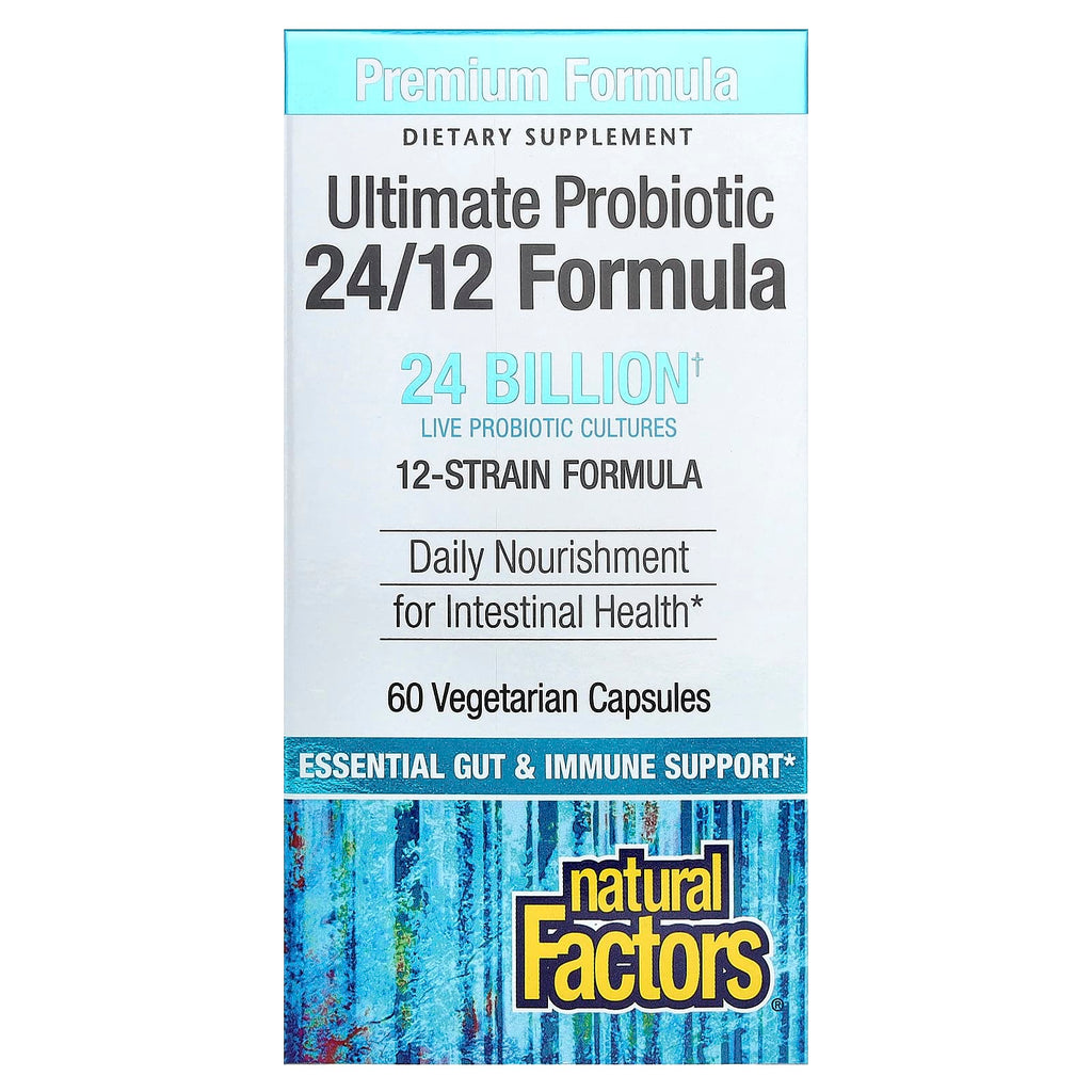 Natural Factors, Ultimate Probiotic, 24/12 Formula, 24 Billion, 60 Vegetarian Capsules