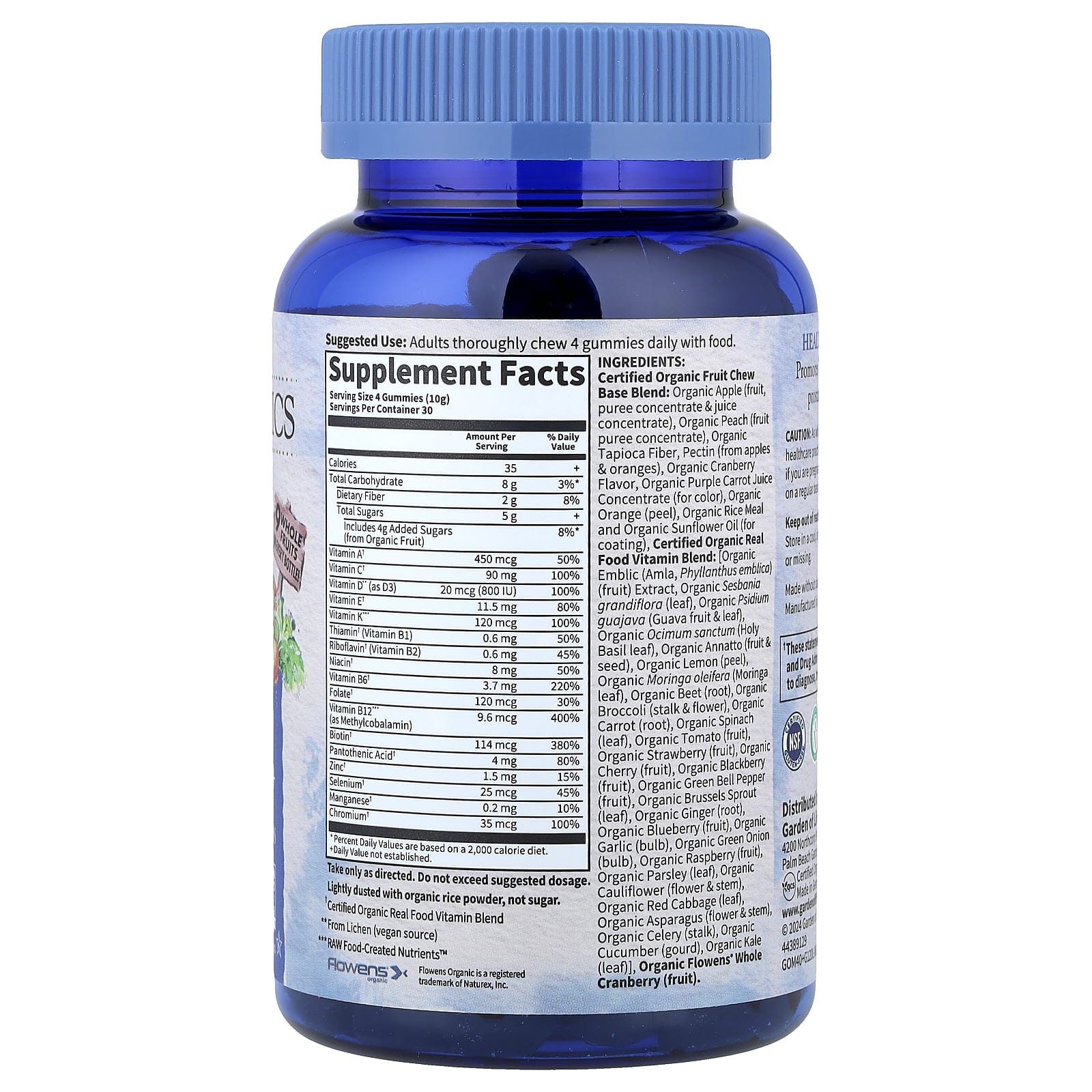 Garden of Life, Organics, Men's Multi 40+, Organic Berry, 120 Vegan Gummy Drops