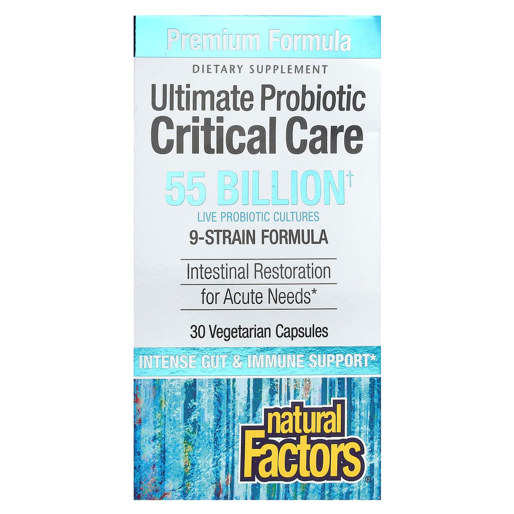 Natural Factors, Ultimate Probiotic, Critical Care, 55 Billion CFU, 30 Vegetarian Capsules