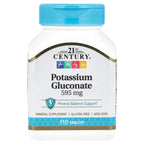 21st Century, Potassium Gluconate, 595 mg, 110 Tablets