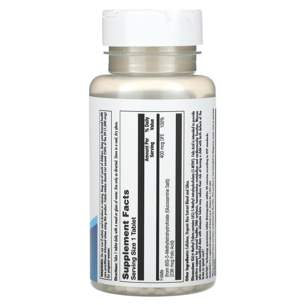 KAL, Methyl Folate, 400 mcg DFE, 90 Tablets