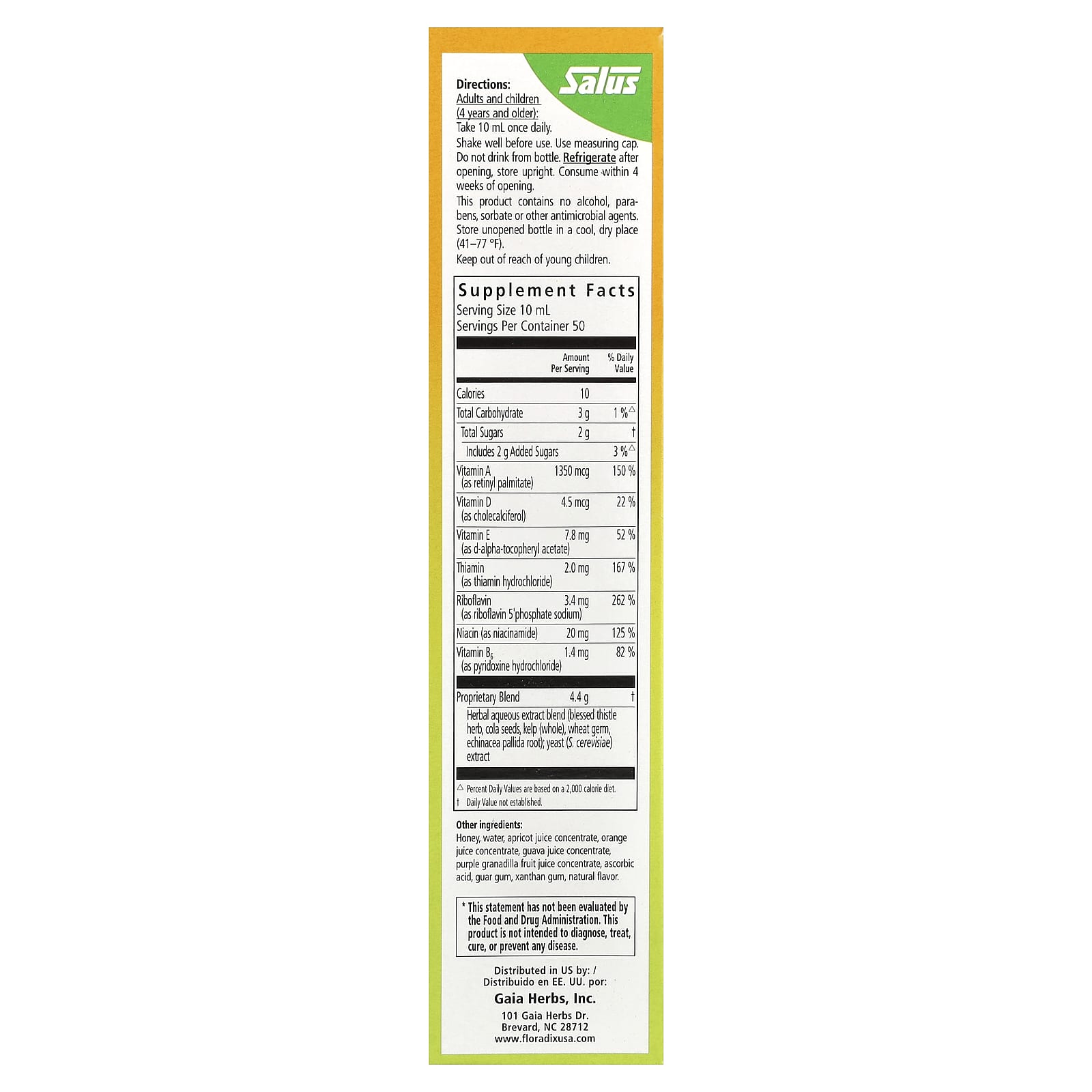 Floradix, Epresat®, Liquid Multivitamin and Herbal Supplement, 17 fl oz (500 ml)