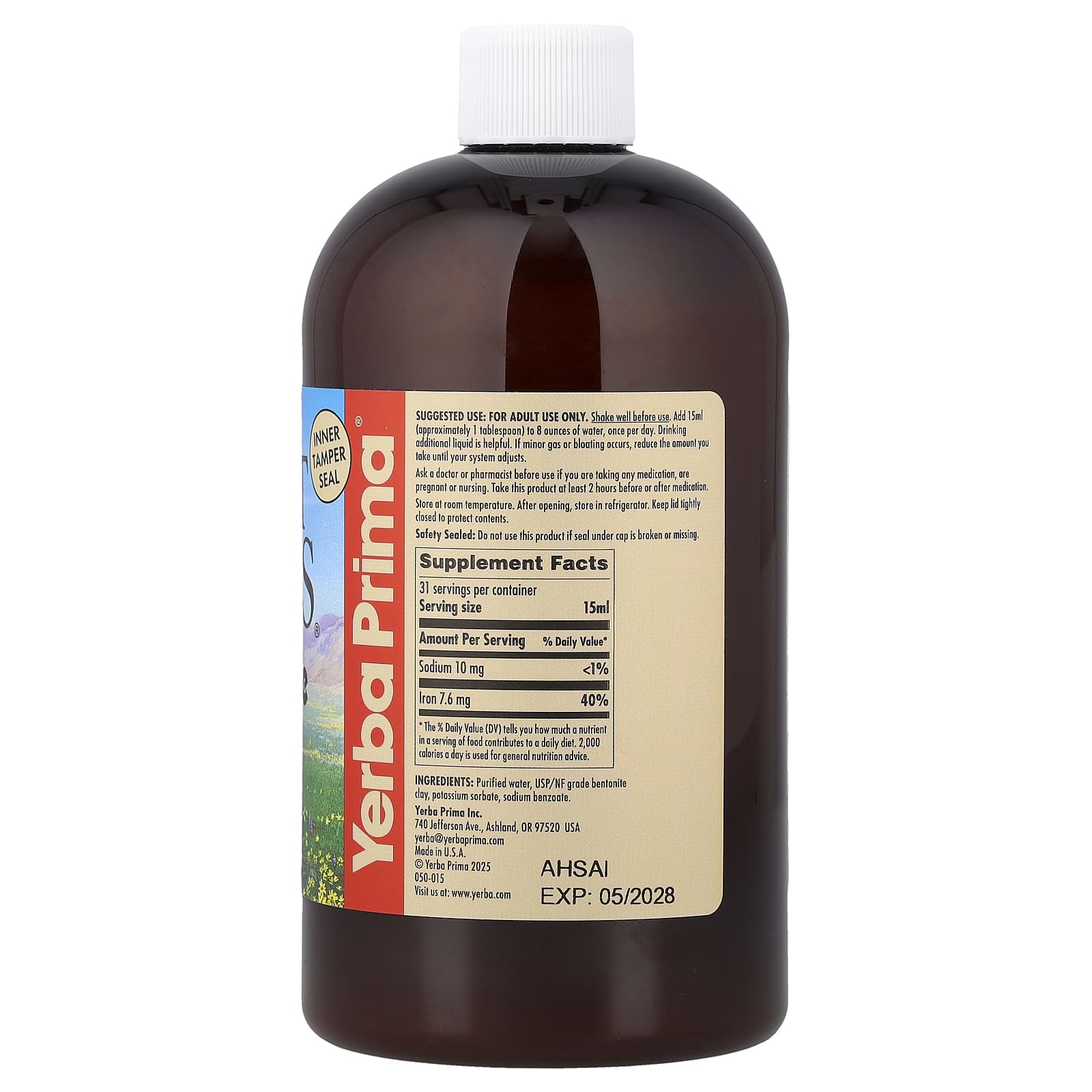 Yerba Prima, Great Plains®, Bentonite, Detox, 16 fl oz (473 ml)