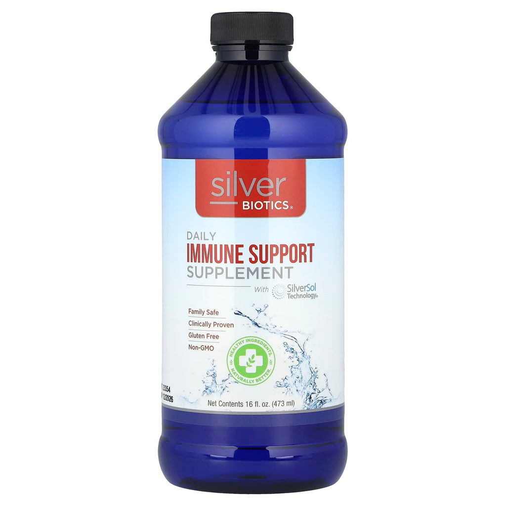 American Biotech Labs, Silver Biotics®, Daily Immune Support Supplement with SilverSol Technology®, 50 mcg, 16 fl oz (473 ml)