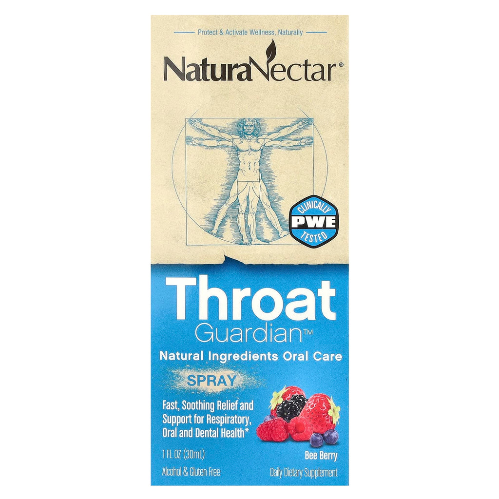 NaturaNectar, Throat Guardian™ Spray, Bee Berry, 5 mg, 1 fl oz (30 ml)