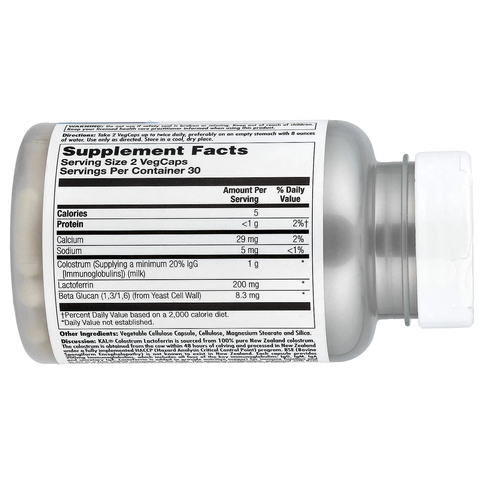 KAL, Colostrum Lactoferrin, 60 VegCaps