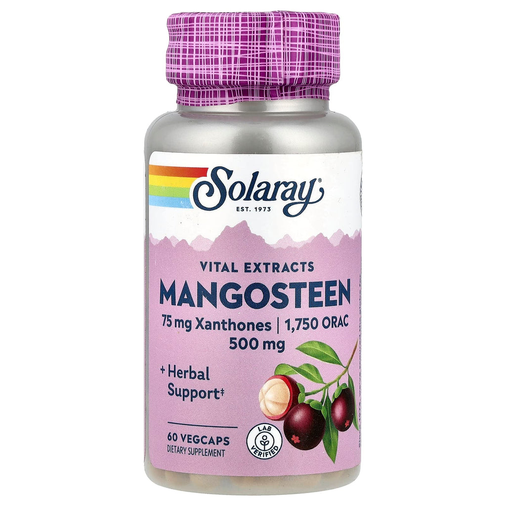 Solaray, Vital Extracts, Mangosteen, 500 mg, 60 VegCaps