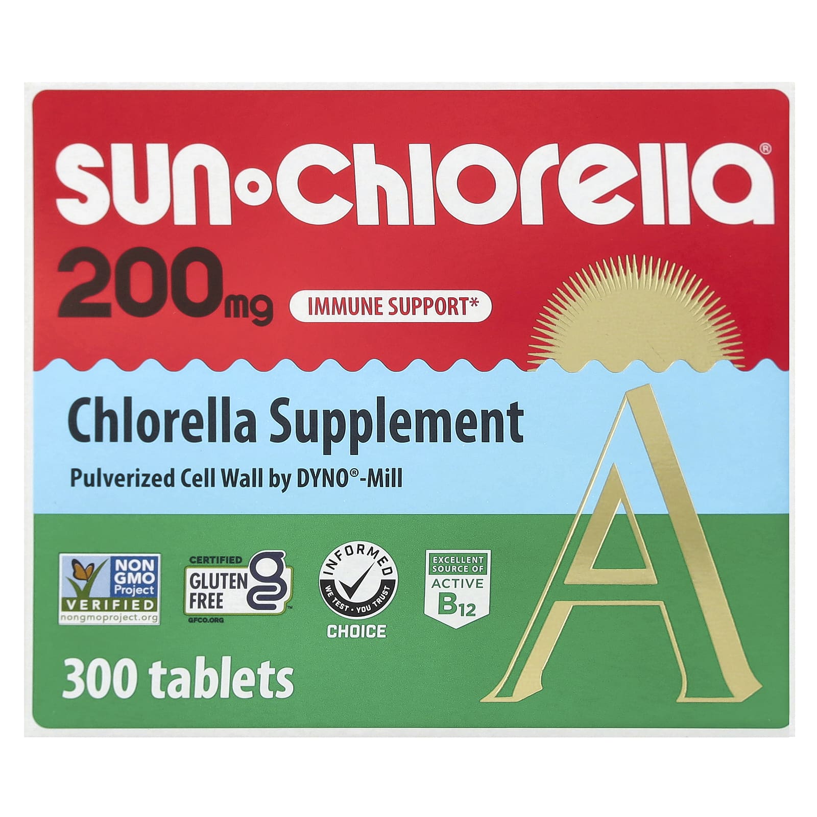 Sun Chlorella, Chlorella Supplement, 200 mg, 300 Tablets