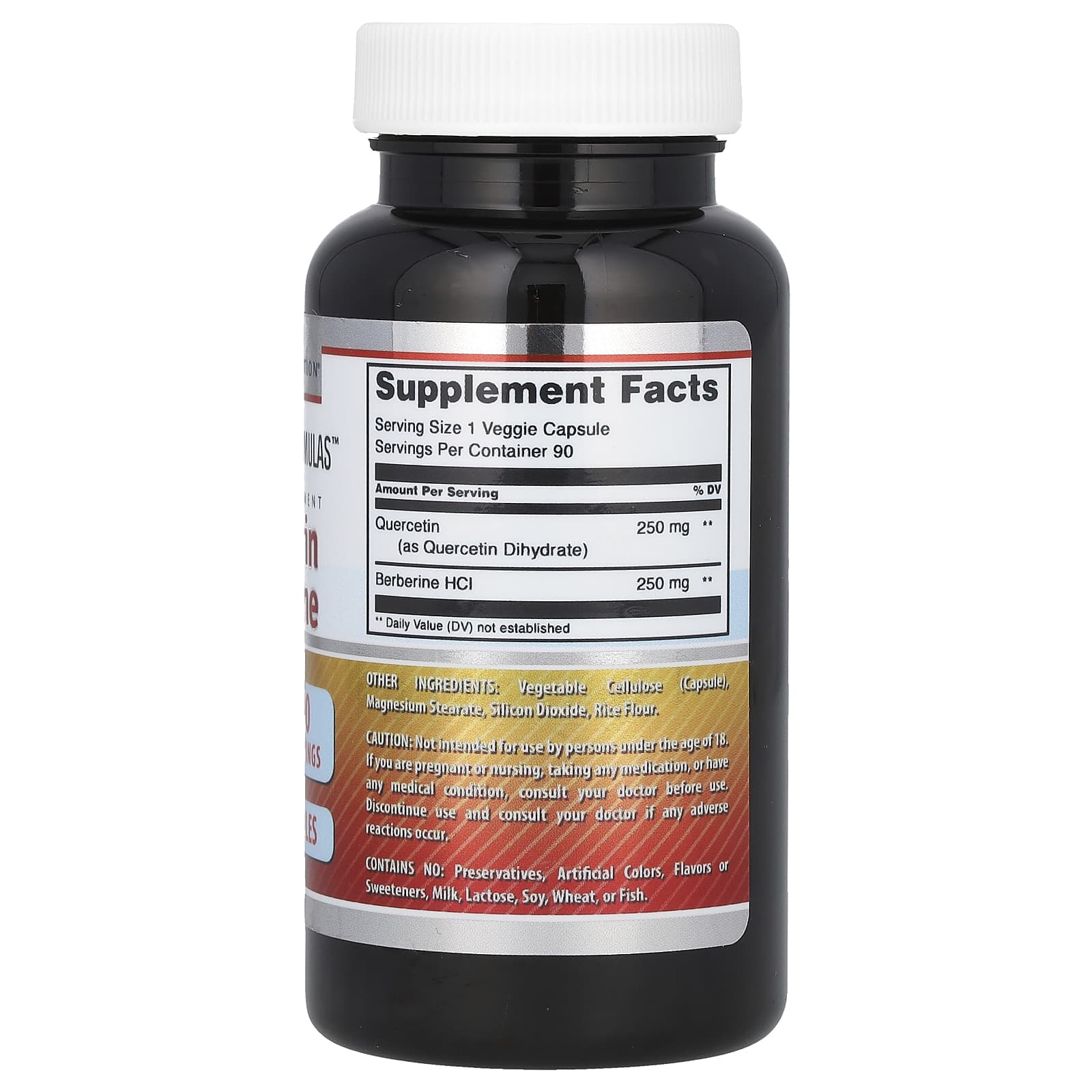 Amazing Nutrition, Amazing Formulas, Quercetin Berberine, 90 Veggie Capsules