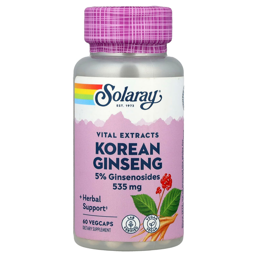 Solaray, Vital Extracts, Korean Ginseng, 535 mg, 60 Vegcaps