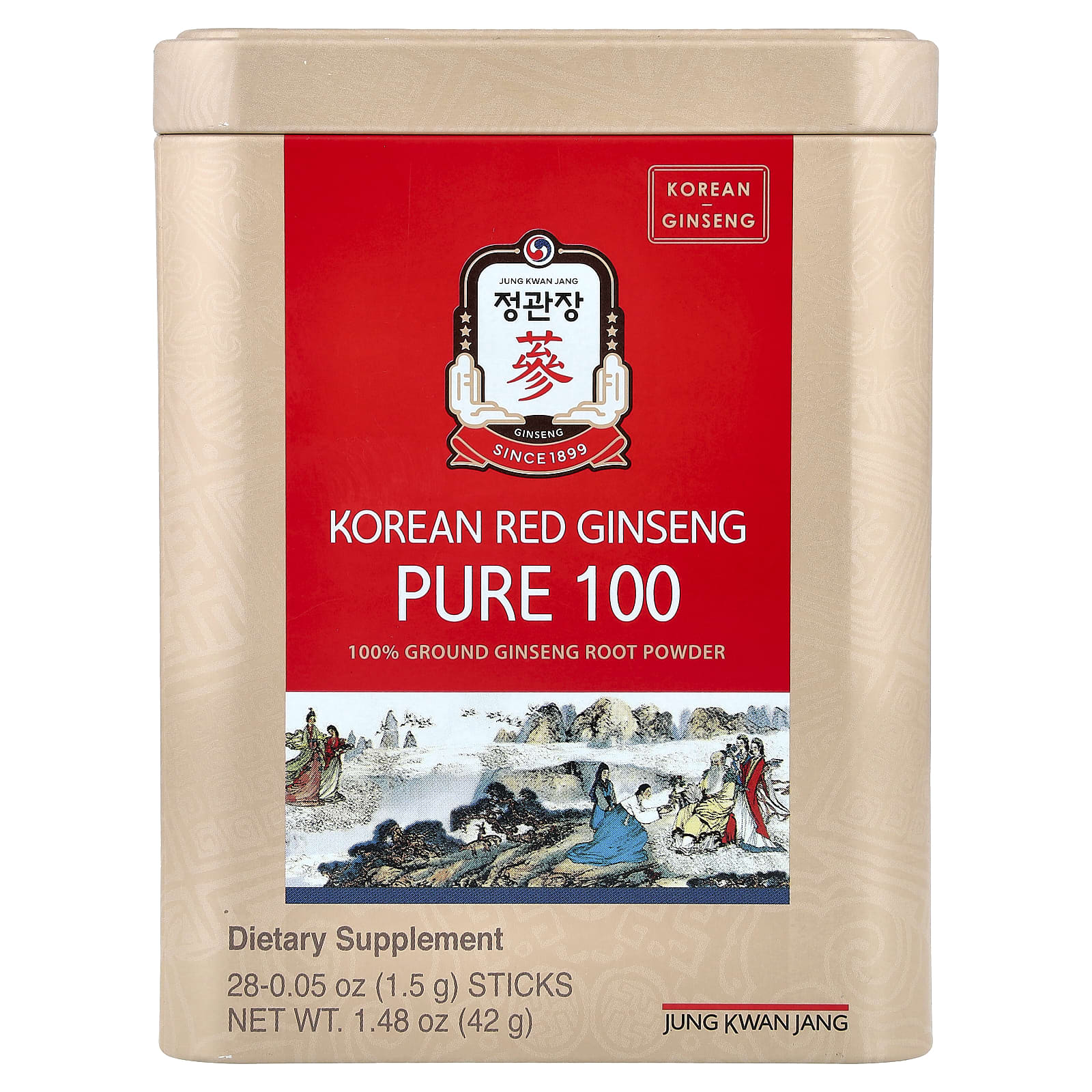 JungKwanJang, Korean Red Ginseng, Pure 100 , 28 Sticks, 0.053 oz (1.5 g) Each