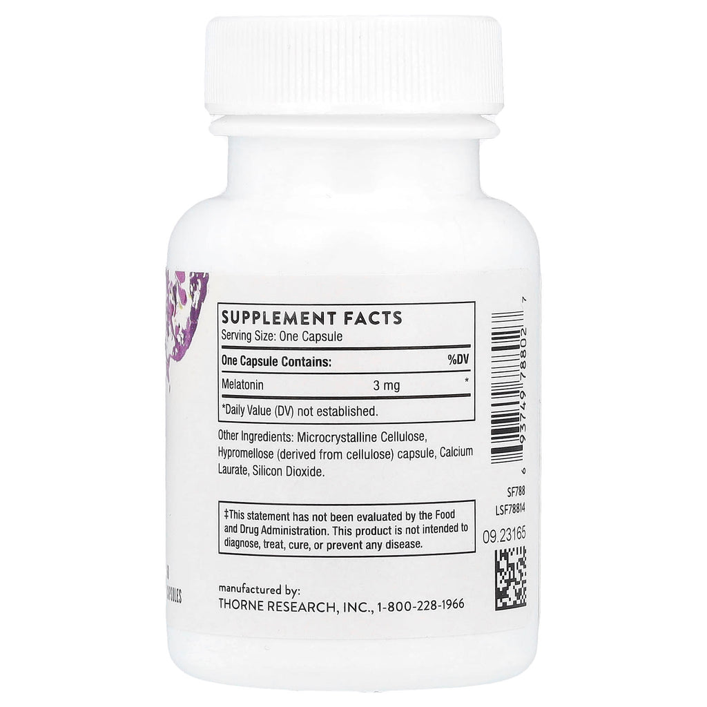 Thorne, Melaton-3™, 60 Capsules (3 mg per Capsule)