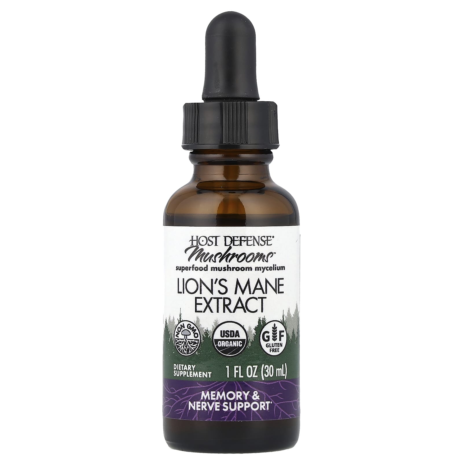 Host Defense, Mushrooms™, Lion's Mane Extract, 1 fl oz (30 ml)