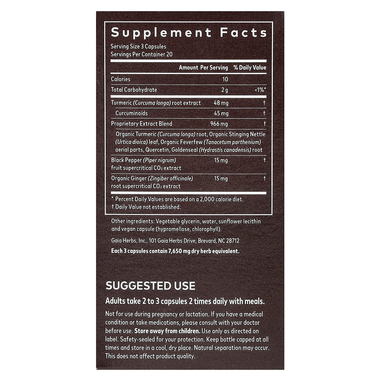 Gaia Herbs, Turmeric Supreme®, Sinus Support, 60 Vegan Liquid Phyto-Caps®