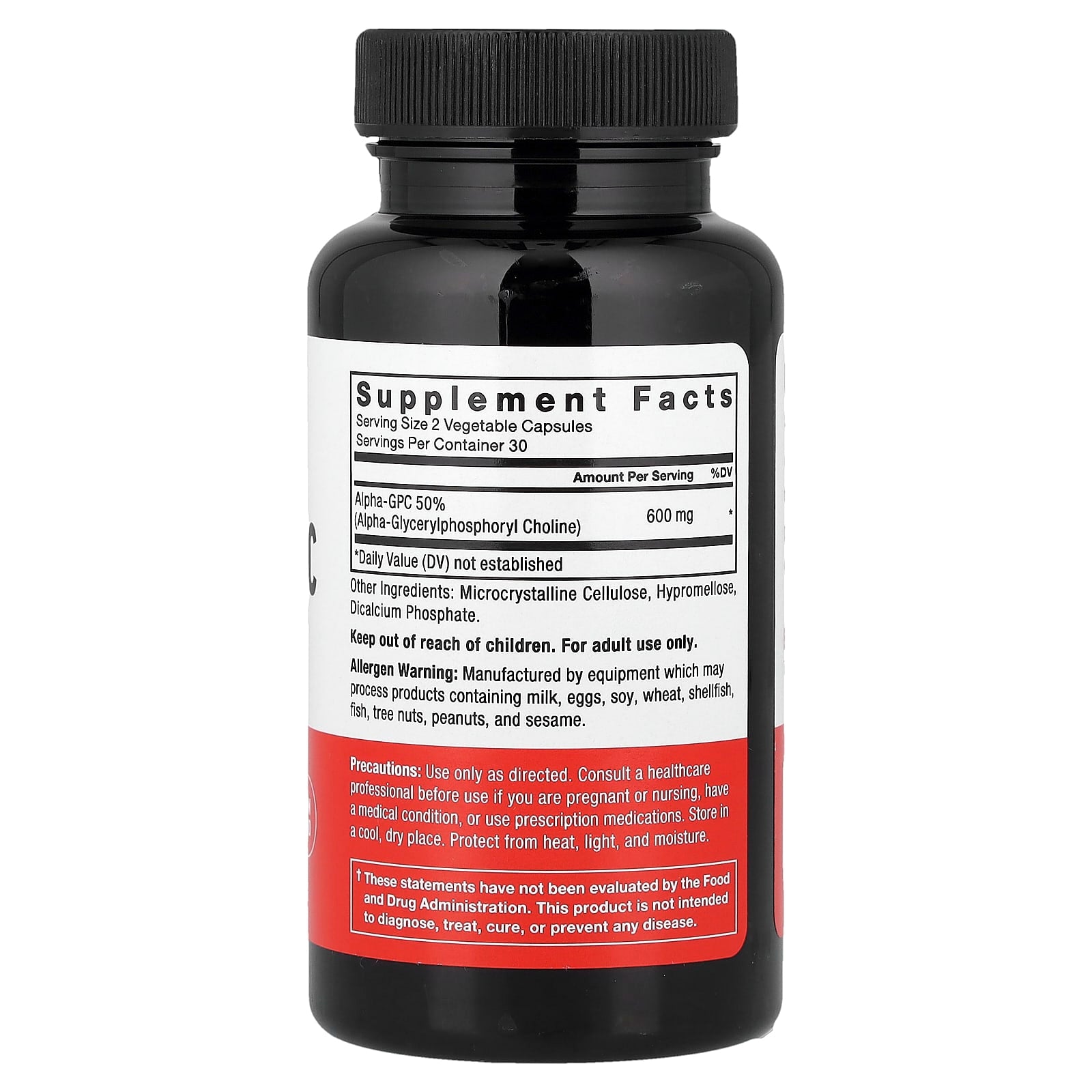 Force Factor, Alpha GPC, 60 Vegetable Capsules (300 mg per Capsule)