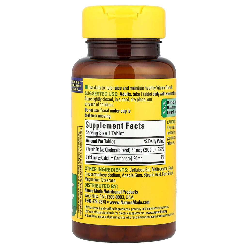 Nature Made, Vitamin D3, 100 Tablets