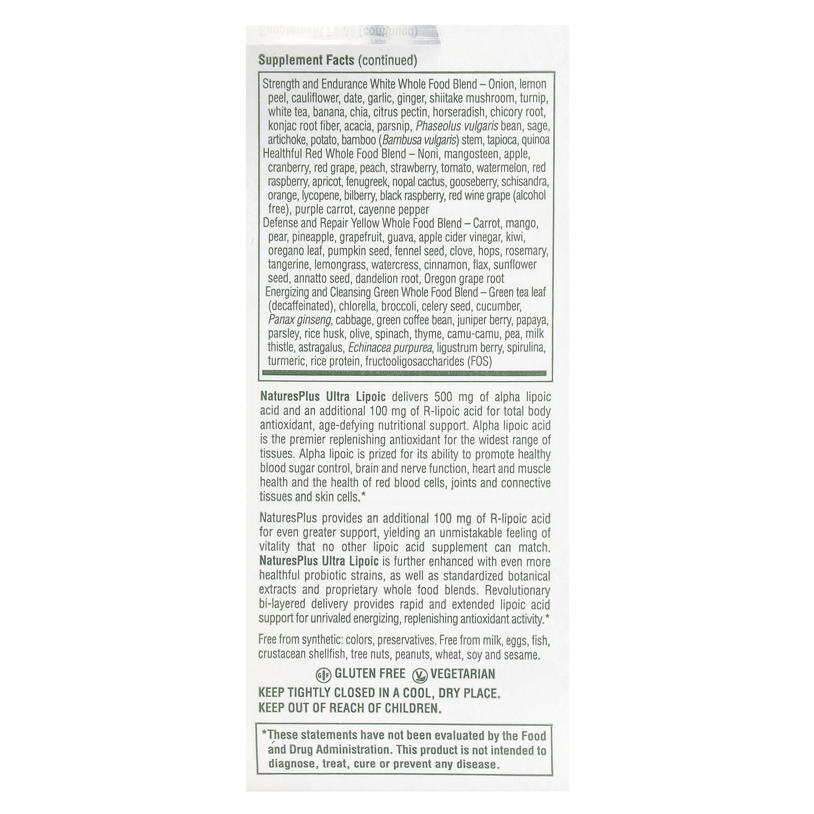 NaturesPlus, Ultra Lipoic, 60 Mini-Tabs