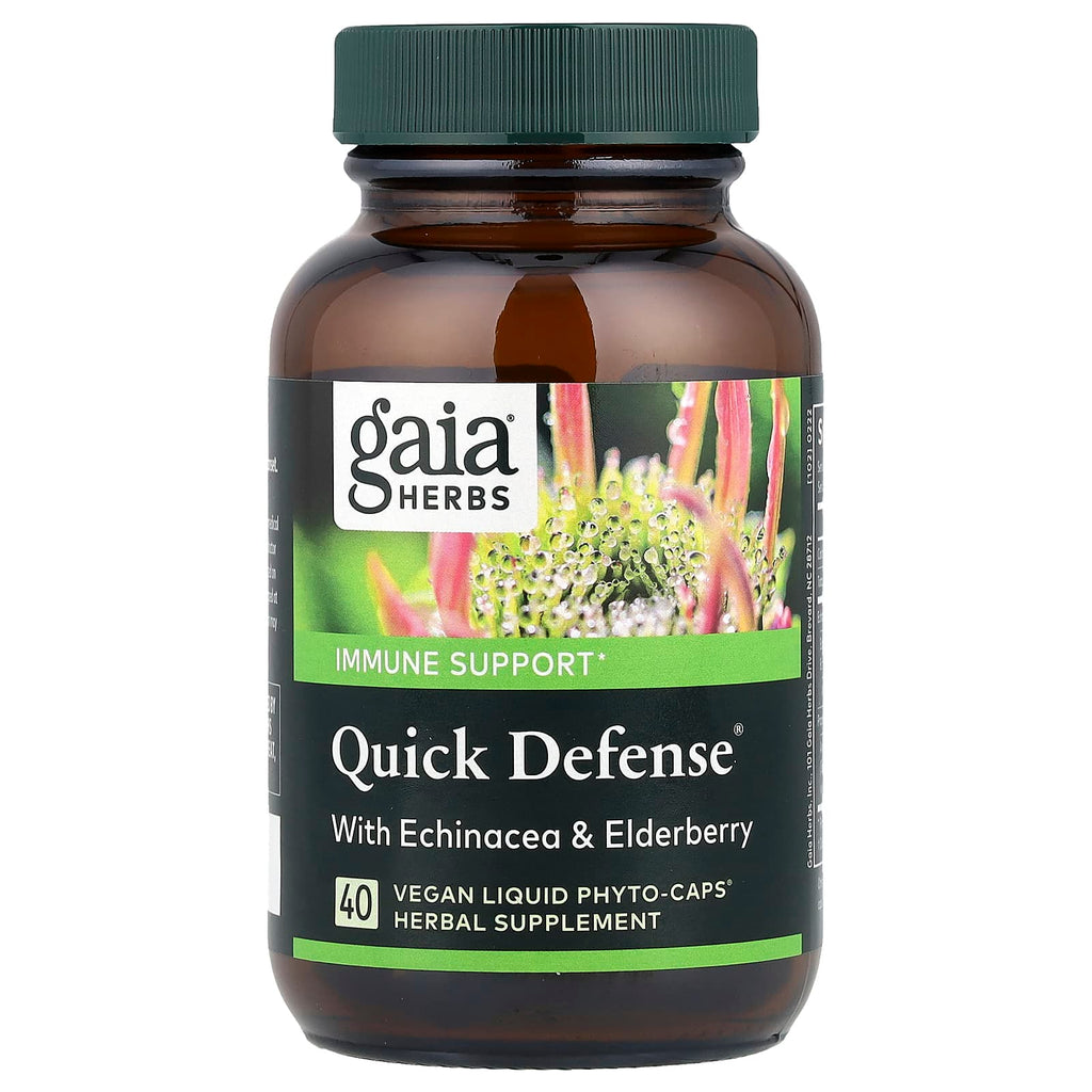 Gaia Herbs, Quick Defense®, Immune Support, 40 Vegan Liquid Phyto-Caps®