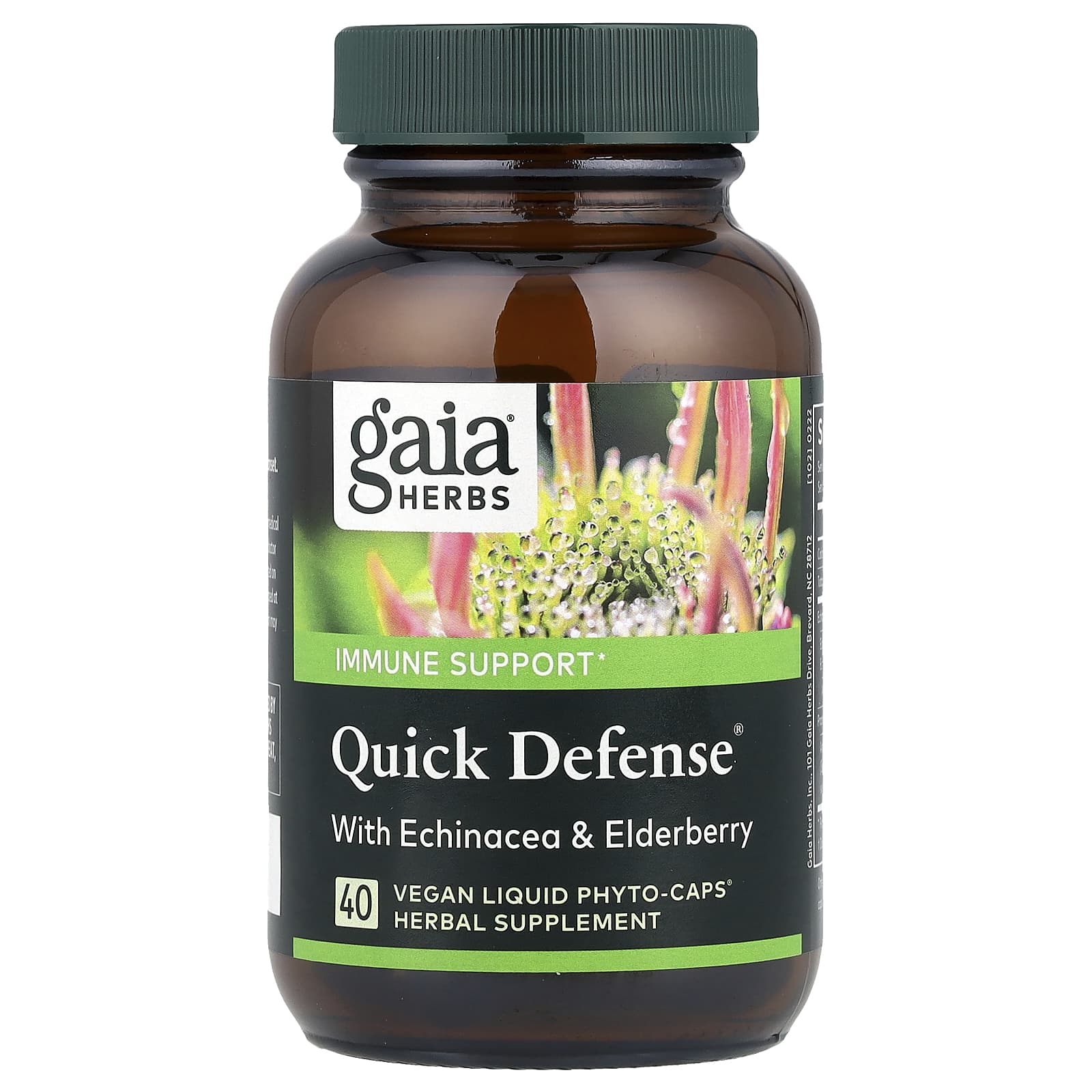 Gaia Herbs, Quick Defense®, Immune Support, 40 Vegan Liquid Phyto-Caps®