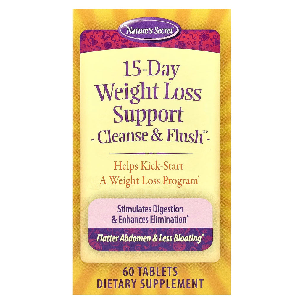 Nature's Secret, 15-Day Weight Loss Support, Cleanse & Flush®, 60 Tablets