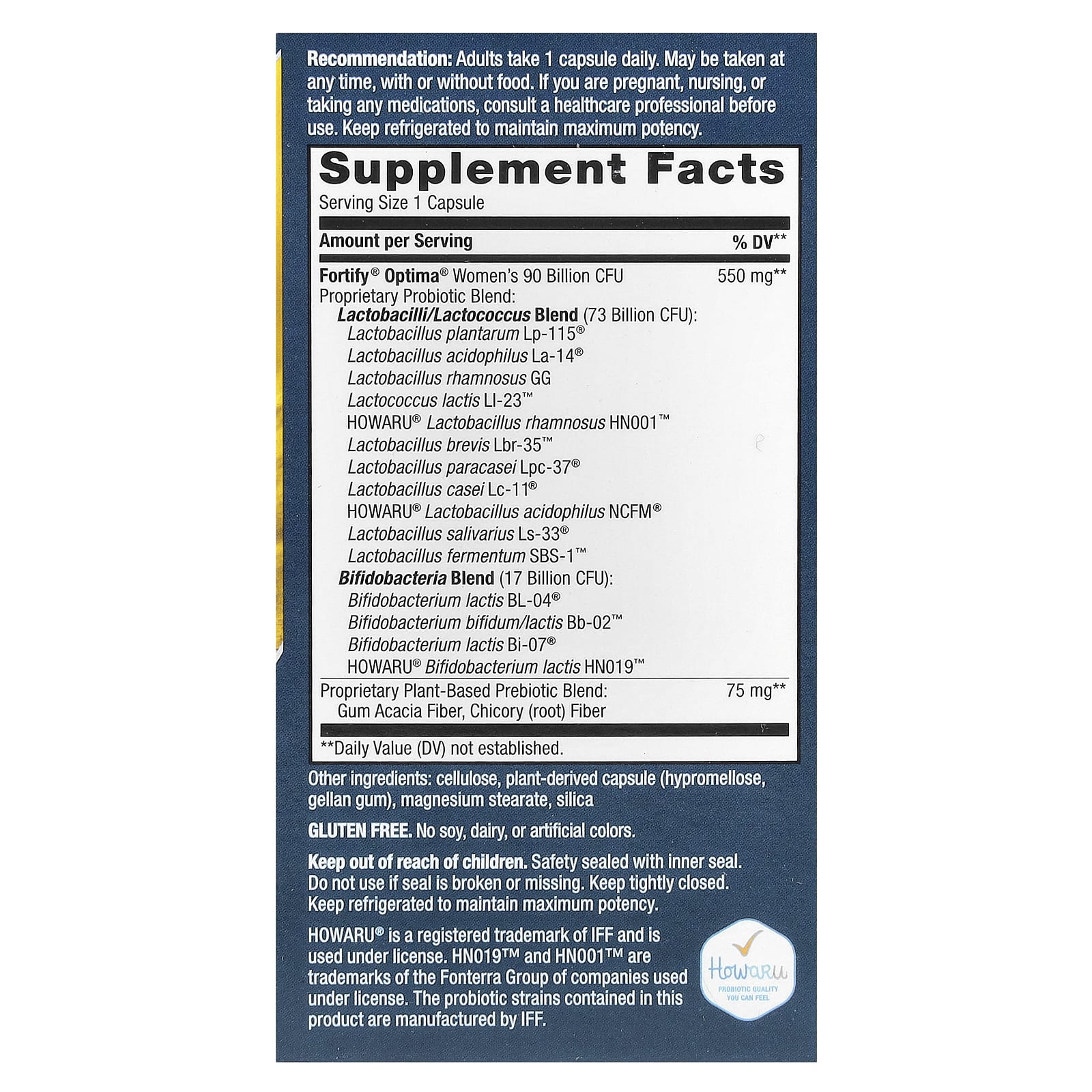 Nature's Way, Optima® Probiotic, Fortify® Women's, Ultra Potency, 30 Delayed-Release Capsules