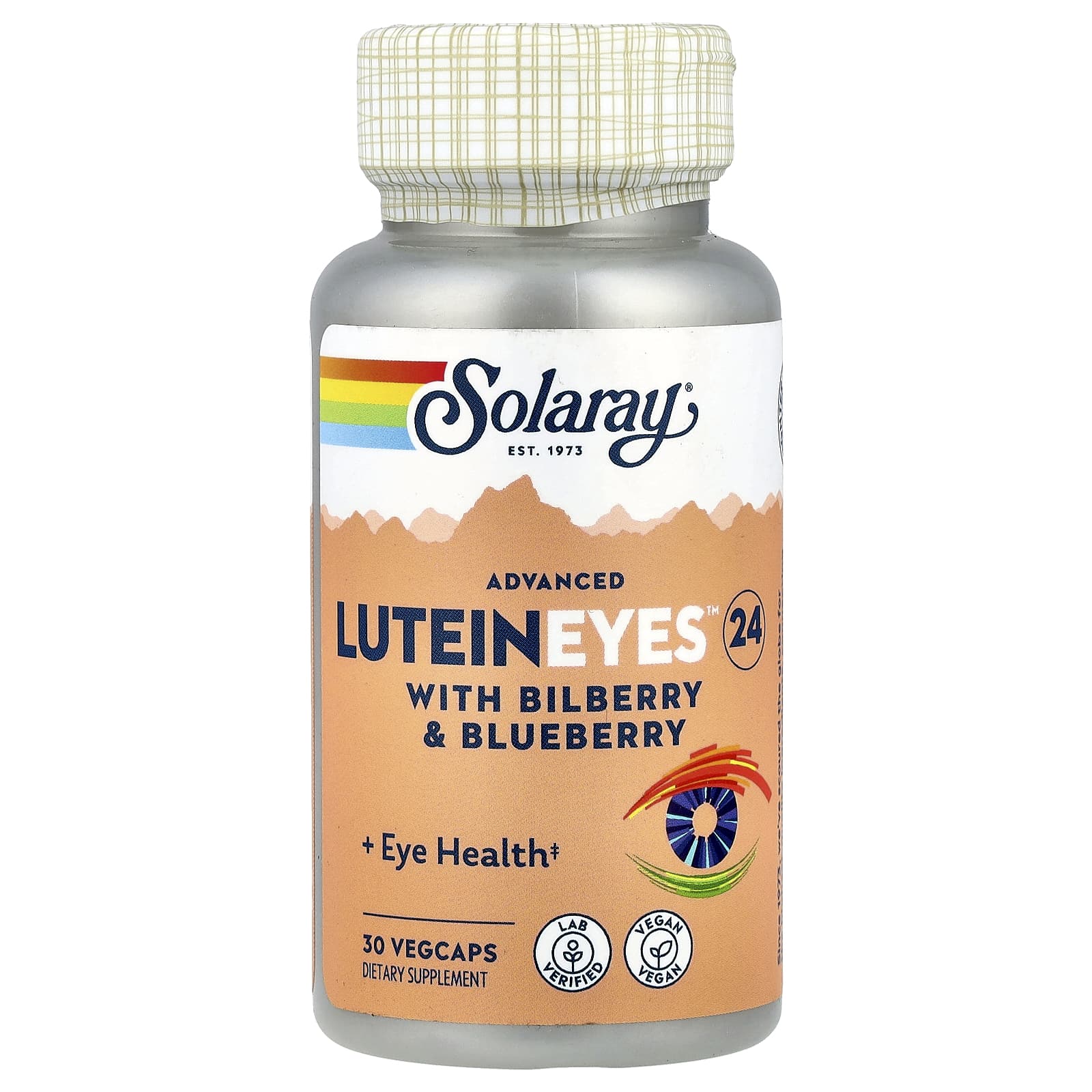 Solaray, Advanced Lutein Eyes™ 24 With Bilberry & Blueberry, 30 VegCaps