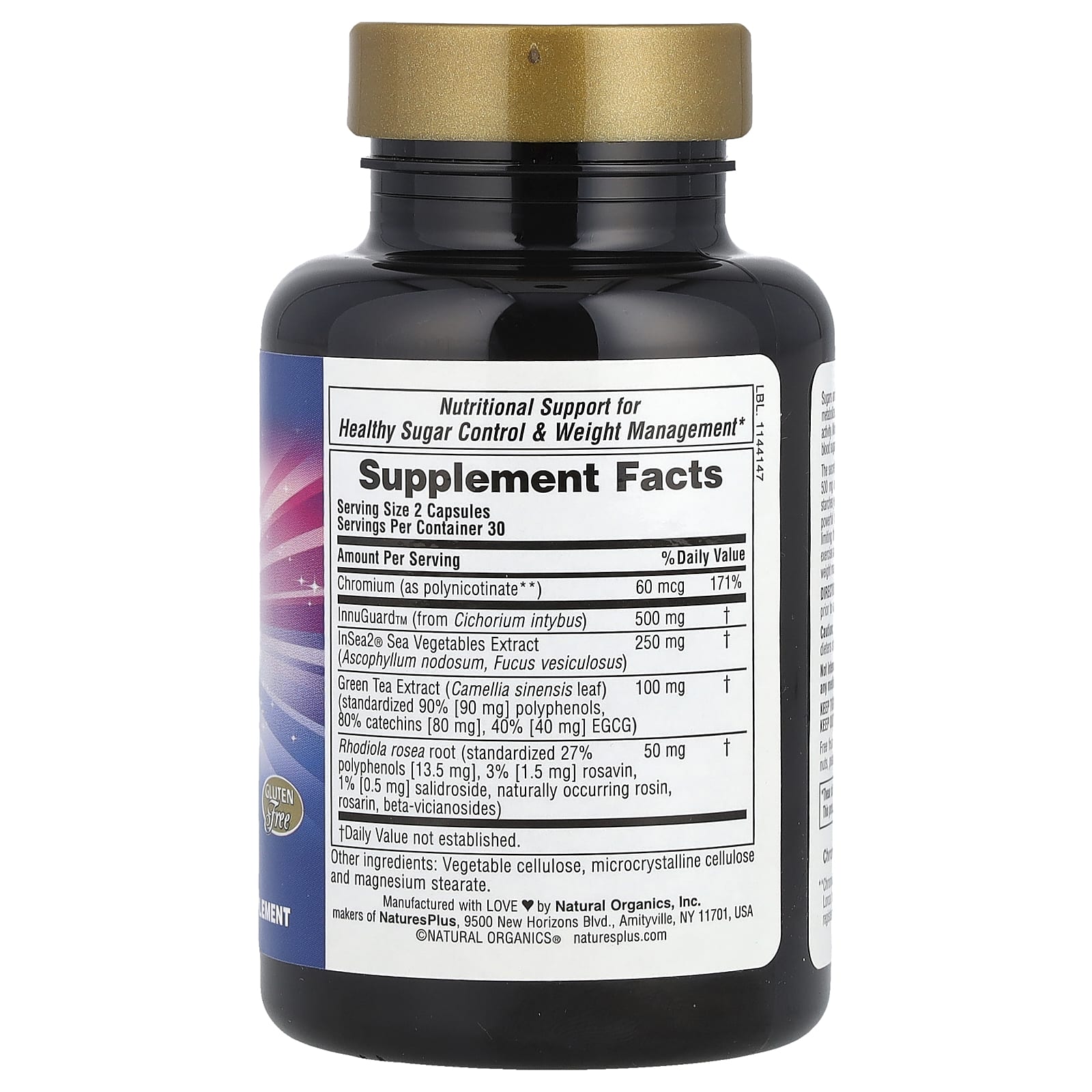 NaturesPlus, Sugar Armor®, Sugar Control Support, 60 Vegetarian Capsules