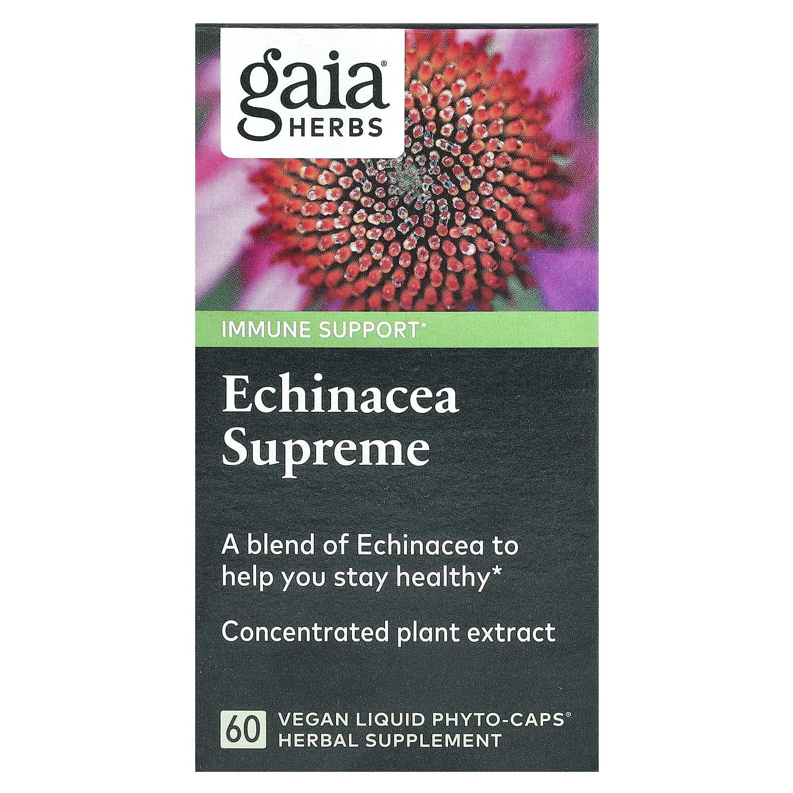 Gaia Herbs, Echinacea Supreme, 60 Vegan Liquid Phyto-Caps®