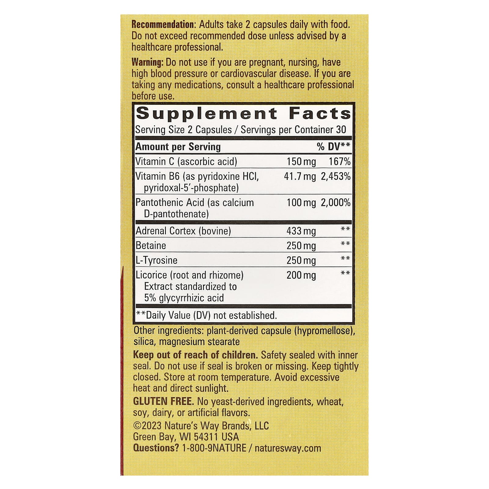 Nature's Way, Fatigued to Fantastic!™, Adrenal Stress End™, 60 Capsules