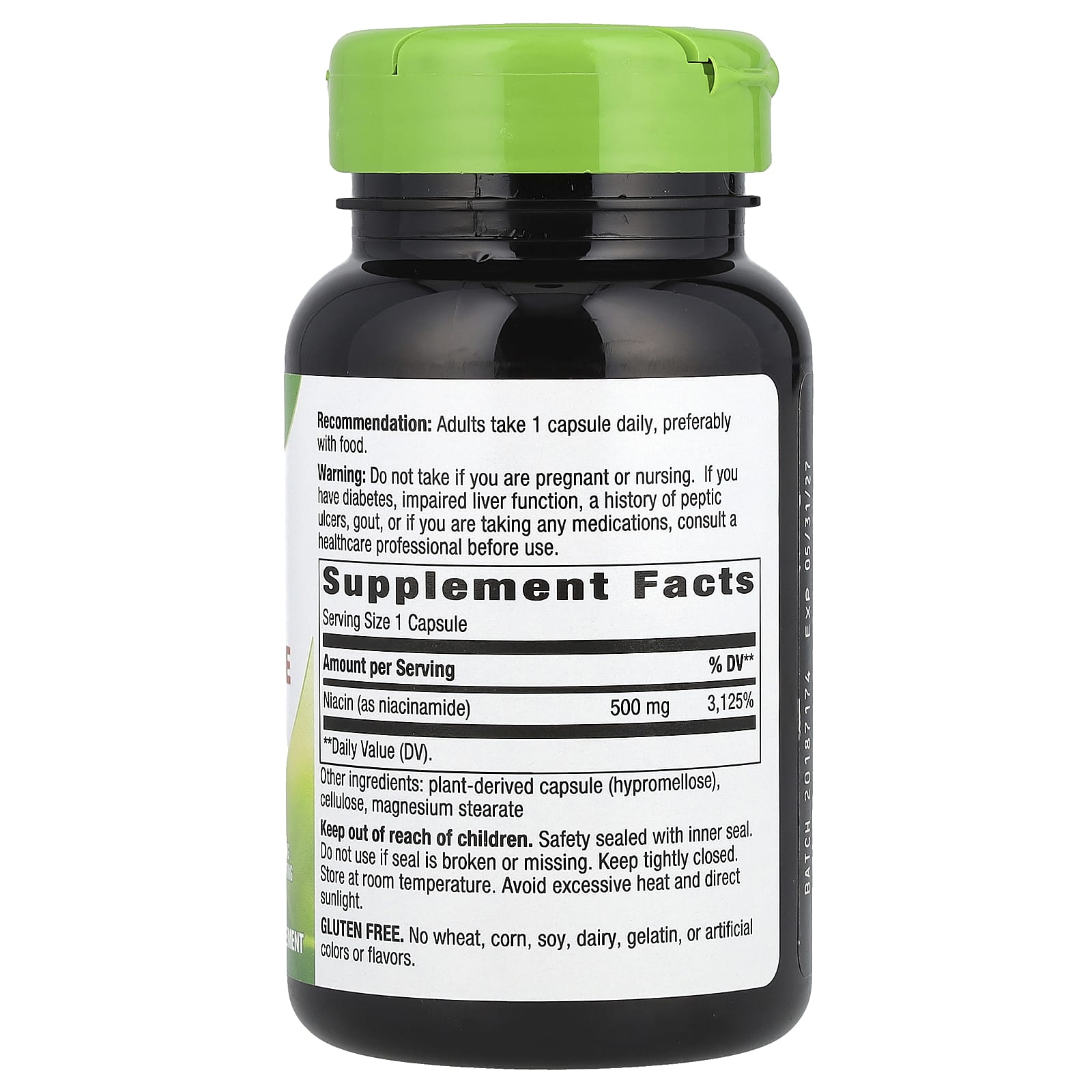 Nature's Way, Niacinamide, Non-Flushing, 500 mg, 100 Capsules