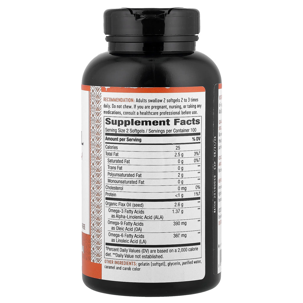 Nature's Way, Flax Oil, Max Strength, 200 Softgels (1,300 mg per Softgel)