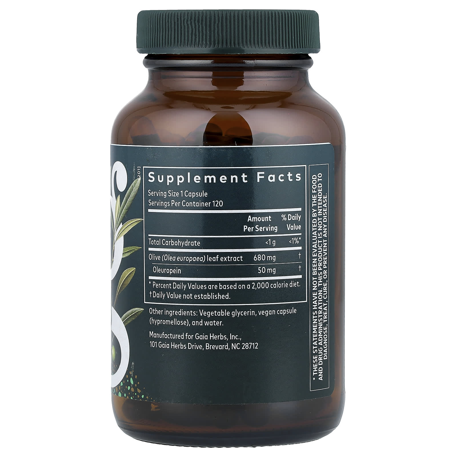 Gaia Herbs, Olive Leaf, 120 Liquid Phyto-Caps®